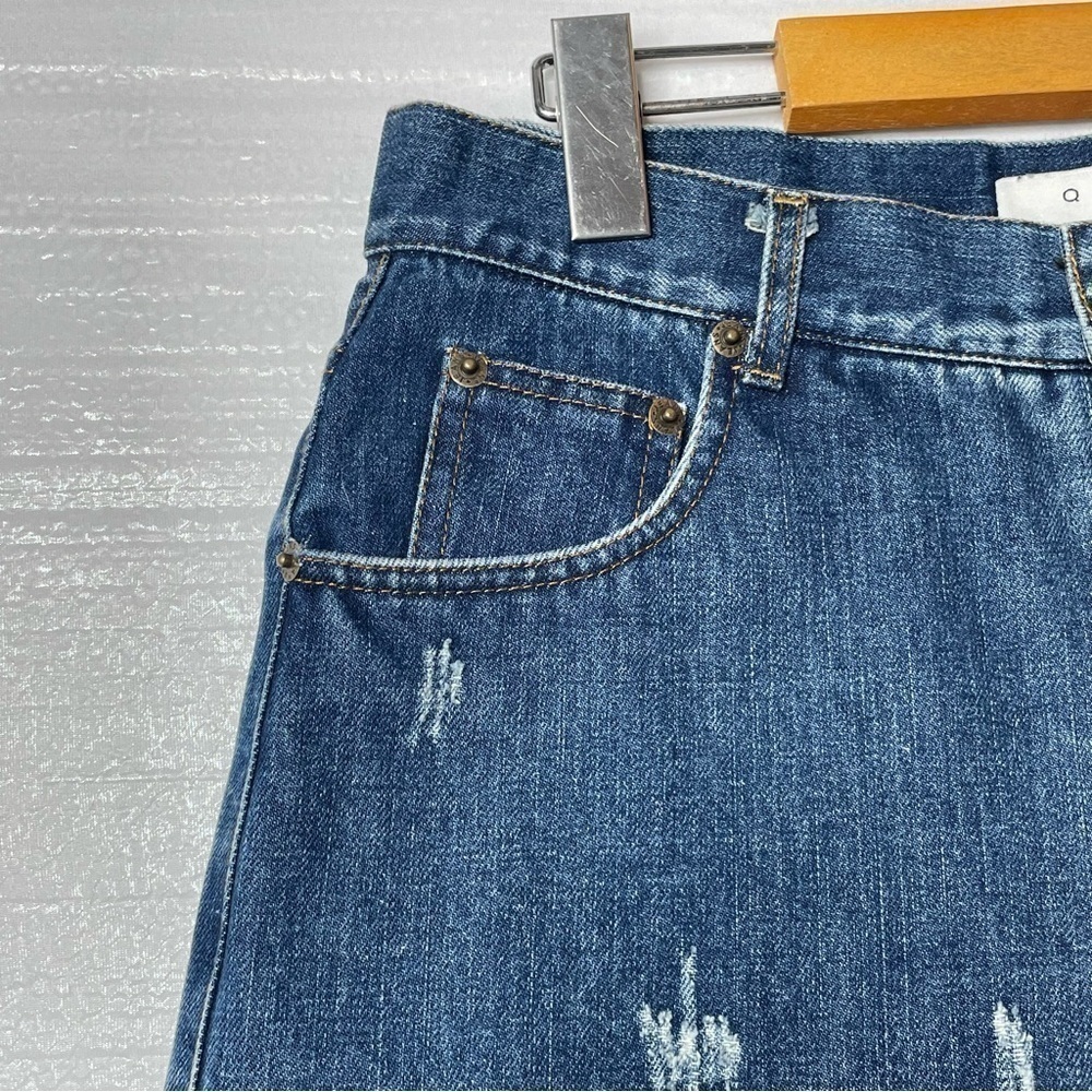 QIU & Yi distress high waist jeans shorts - Picture 2 of 6